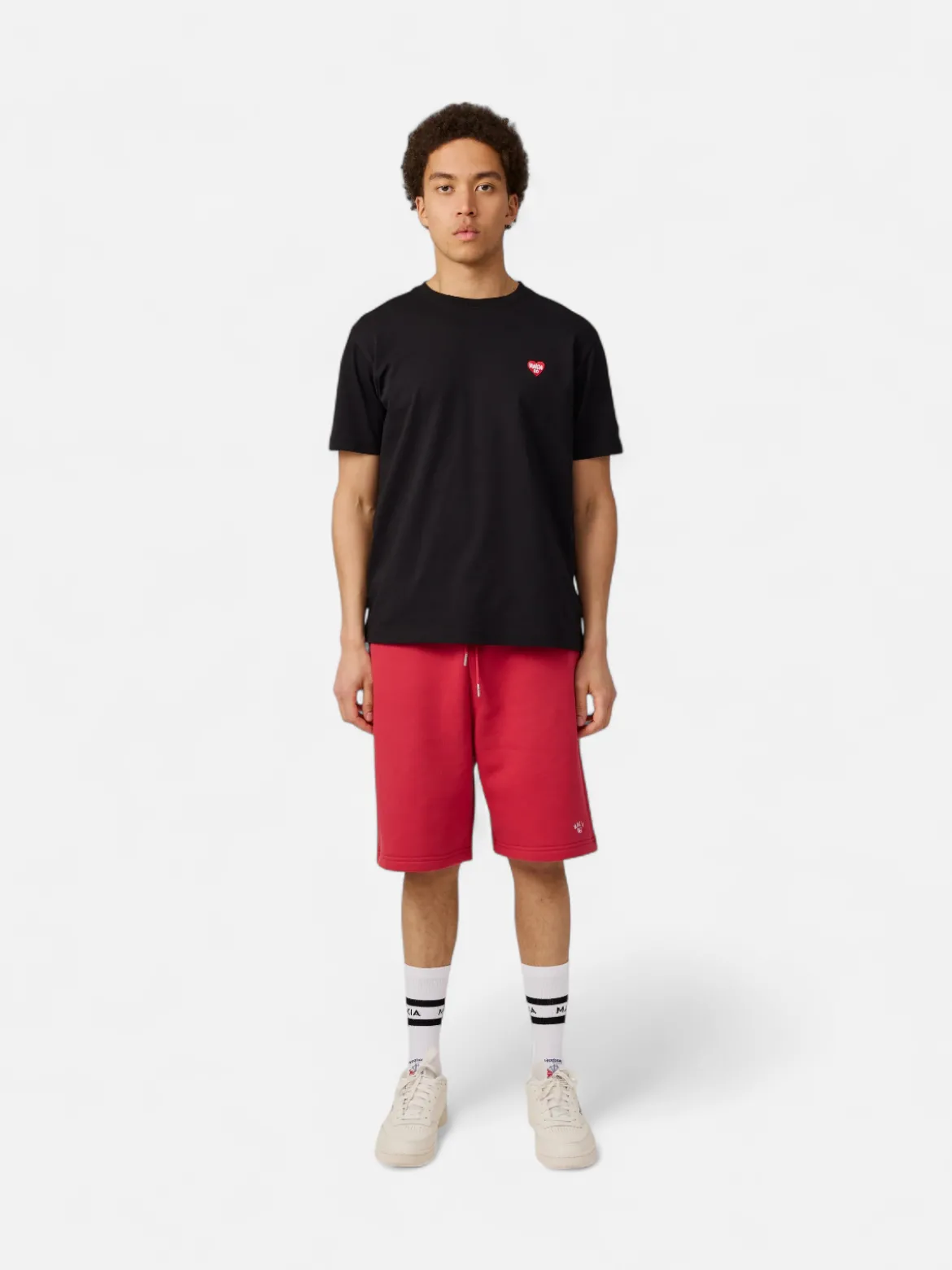 Makia miesten collegeshortsit Cove Sweatshorts, punainen