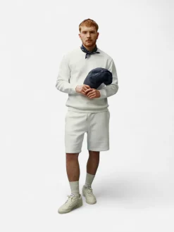 Makia miesten collegeshortsit Cove Sweatshorts, valkoinen