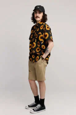 Makia miesten paita, K COMMON SHIRT SS Keltainen Kuosi