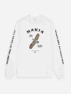 Makia miesten pitkähihainen paita Bubi Long Sleeve, valkoinen