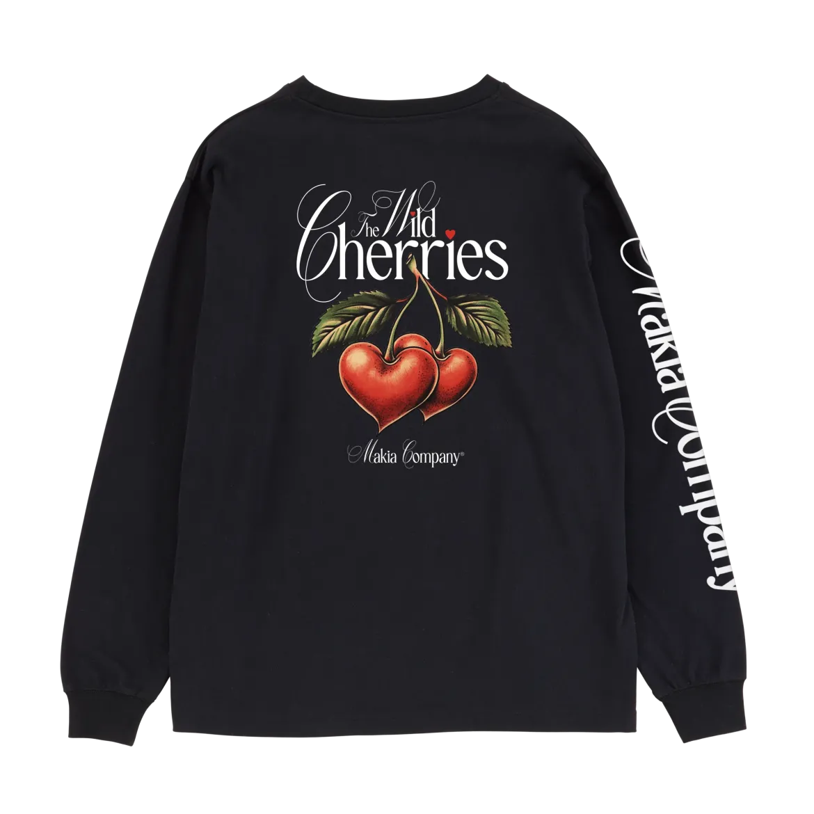 Makia miesten pitkähihainen paita Cherry Long Sleeve, musta