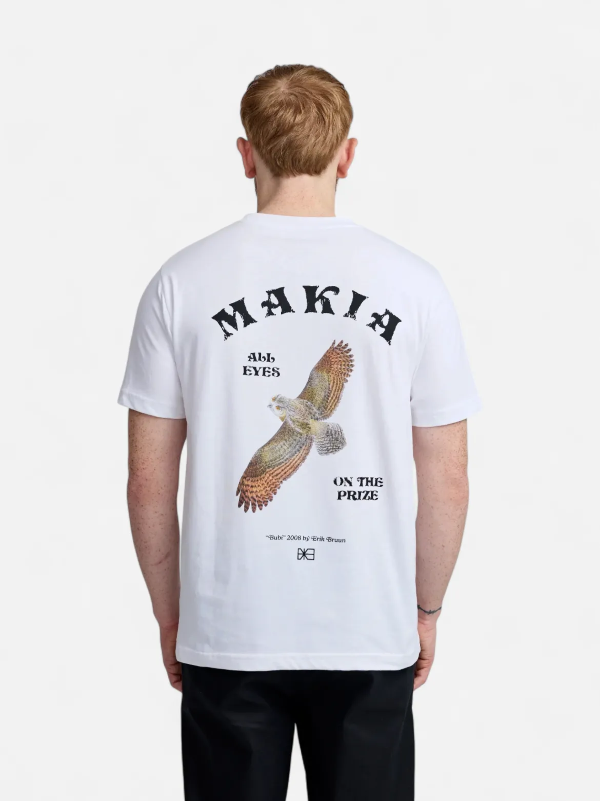 Makia miesten t-paita Bruun T-shirt, valkoinen