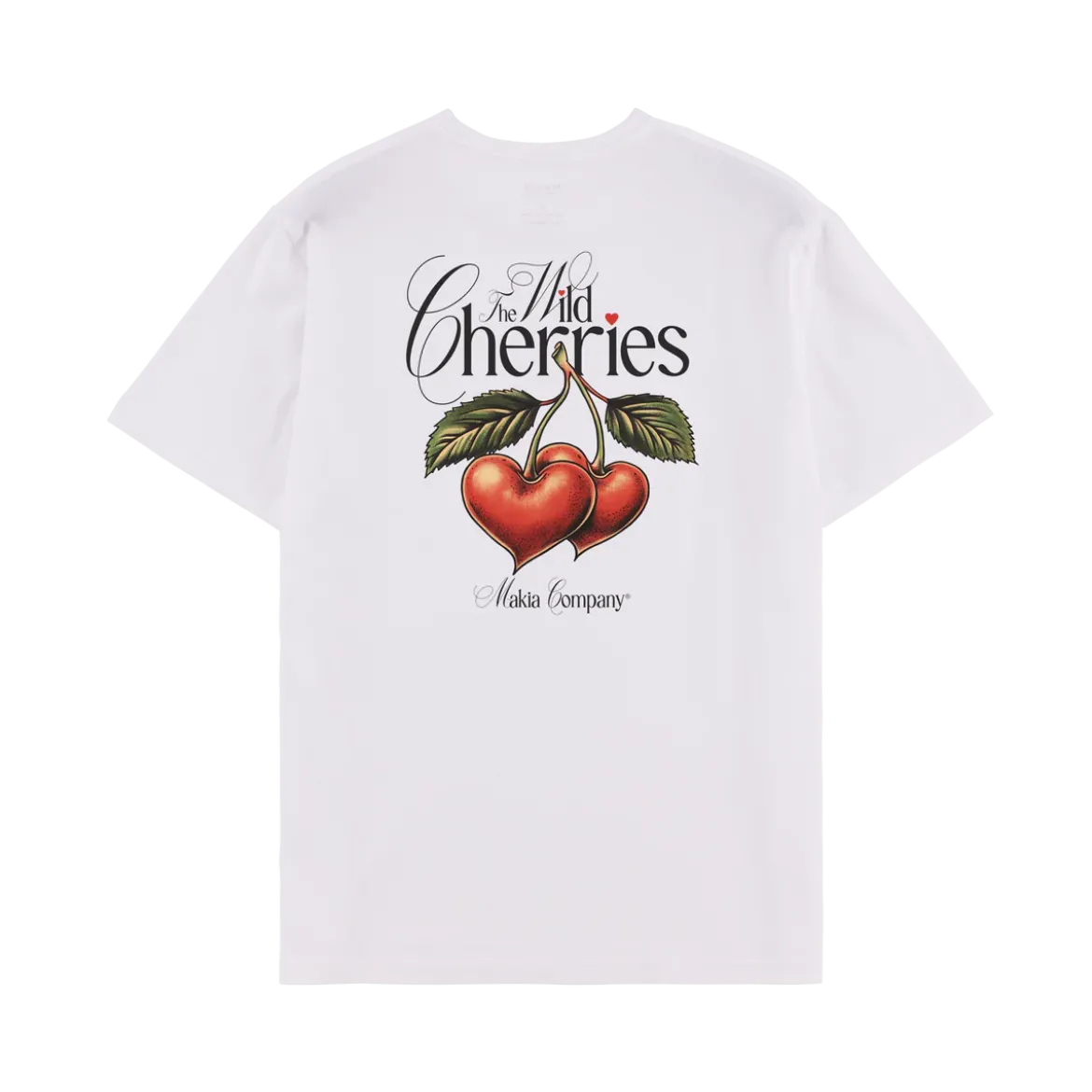 Makia miesten T-paita Cherryheart, valkoinen