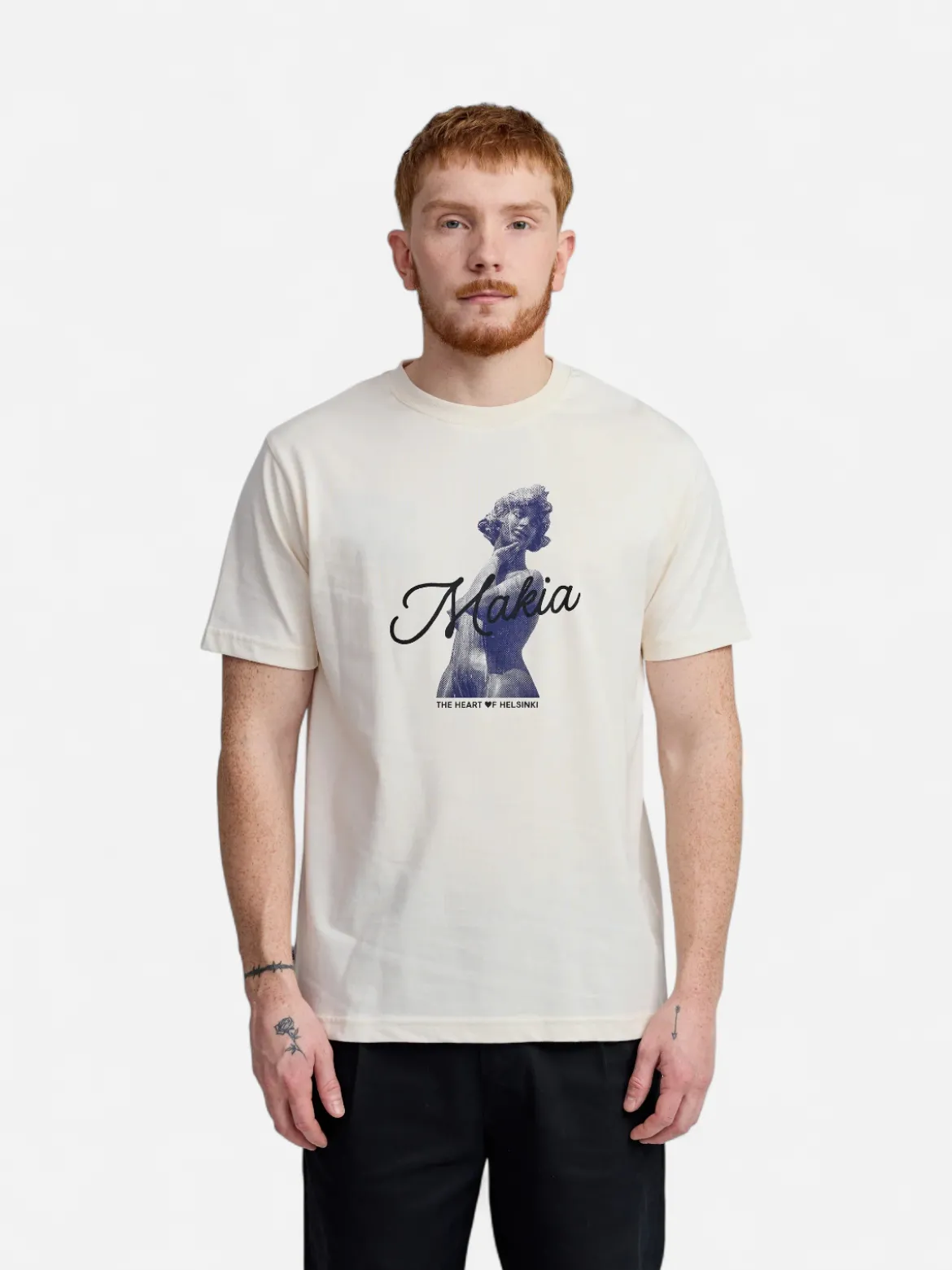 Makia miesten t-paita Havis T-shirt, luonnonvalkoinen