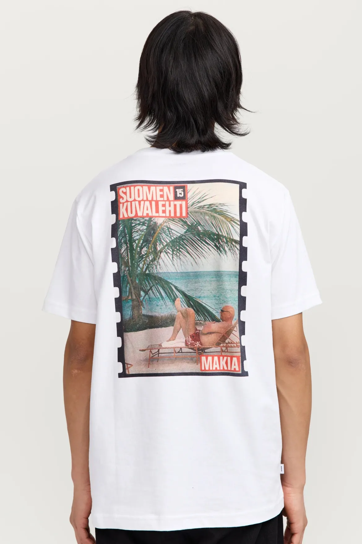 Makia miesten t-paita Kekkonen T-Shirt, valkoinen
