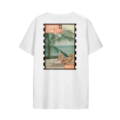 Makia miesten t-paita Kekkonen T-Shirt, valkoinen