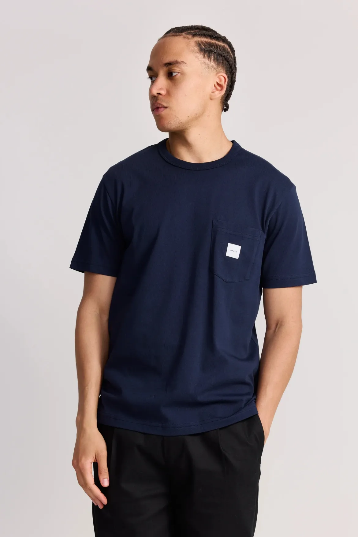 Makia miesten t-paita K Square Pocket t-shirt, tummansininen