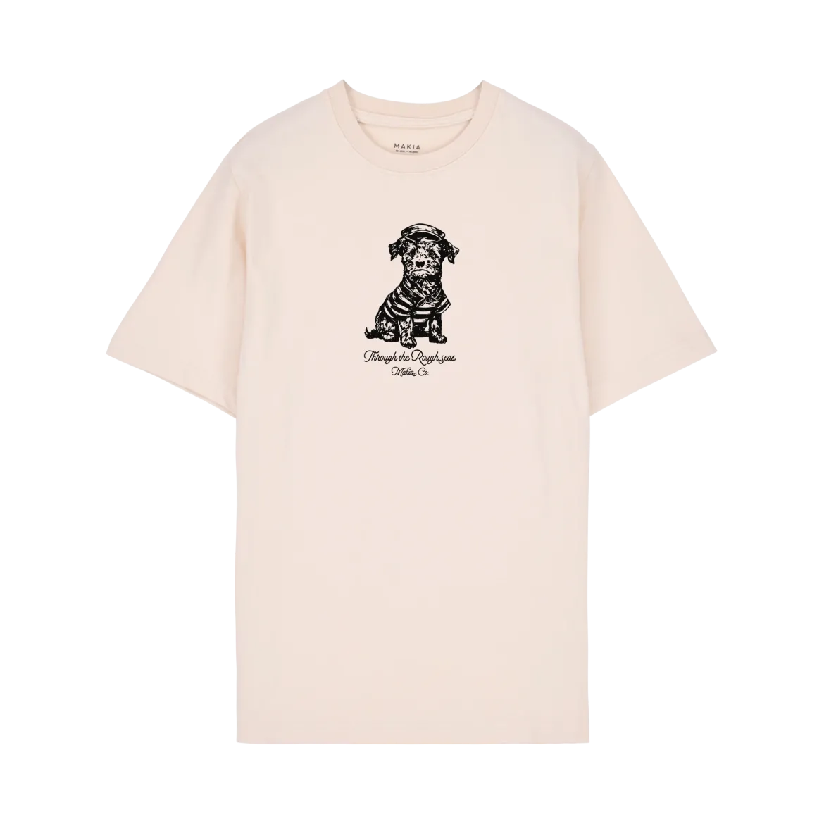 Makia miesten t-paita Saltpup, vaalea beige