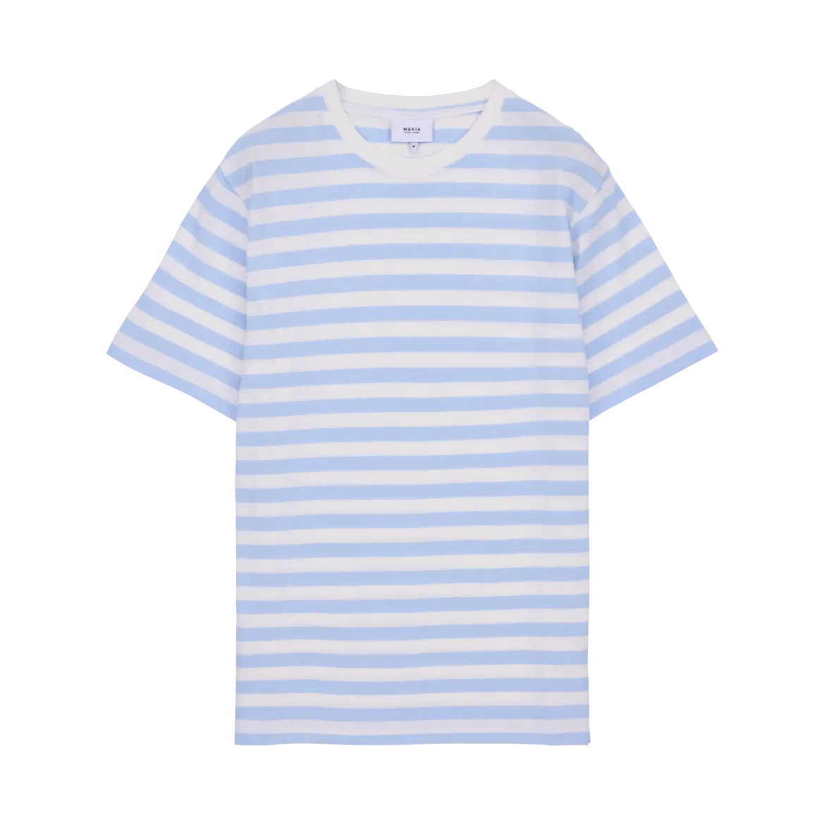 Makia miesten t-paita Verkstad T-shirt, raidallinen valkoinen