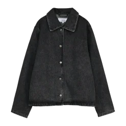 Makia naisten farkkupaita Janet Denim Overshirt, musta