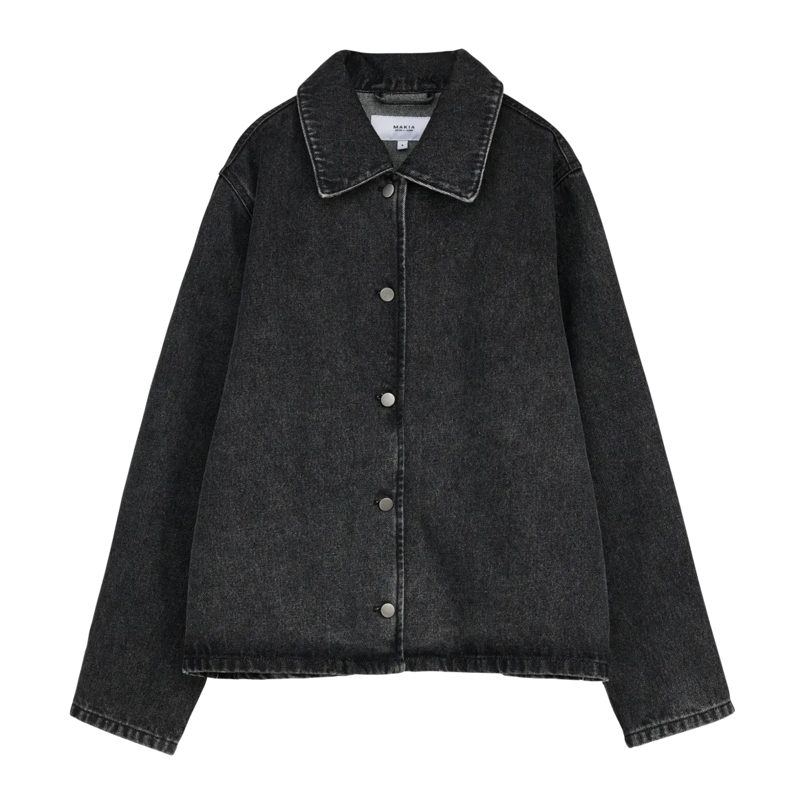 Makia naisten farkkupaita Janet Denim Overshirt, musta