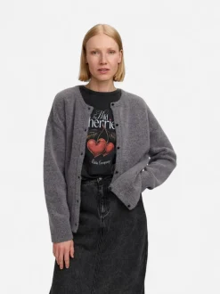 Makia naisten neuletakki Mari Cardigan, Meleerattu grafiitti