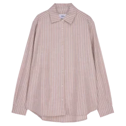 Makia naisten paitapusero Urpu Shirt, raidallinen beige