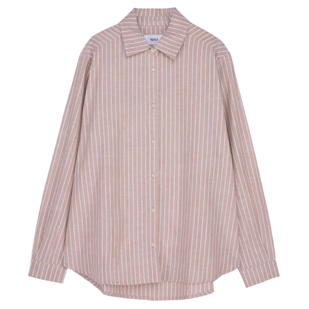 Makia naisten paitapusero Urpu Shirt, raidallinen beige