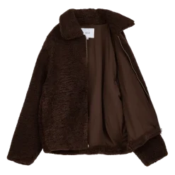 Makia naisten teddytakki Miisa Jacket, tummanruskea