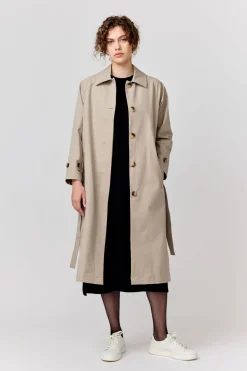 Makia naisten trenssi Olivia Trench, vaalea beige