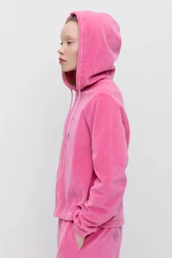 Makia x Nylon Beat huppari Nylon Zip Hoodie, vaaleanpunainen