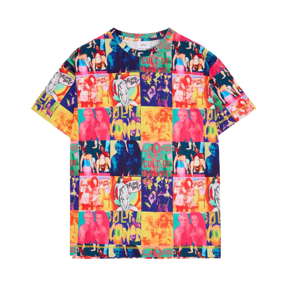 Makia x Nylon Beat t-paita Nylon Oversize T-shirt, monivärinen kuosi