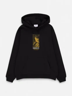 Makia x Sibelius miesten huppari Sibelius Tribute Hooded Sweatshirt, musta