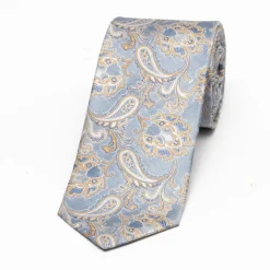 Matex miesten silkkisolmio Paisley, keltainen kuosi