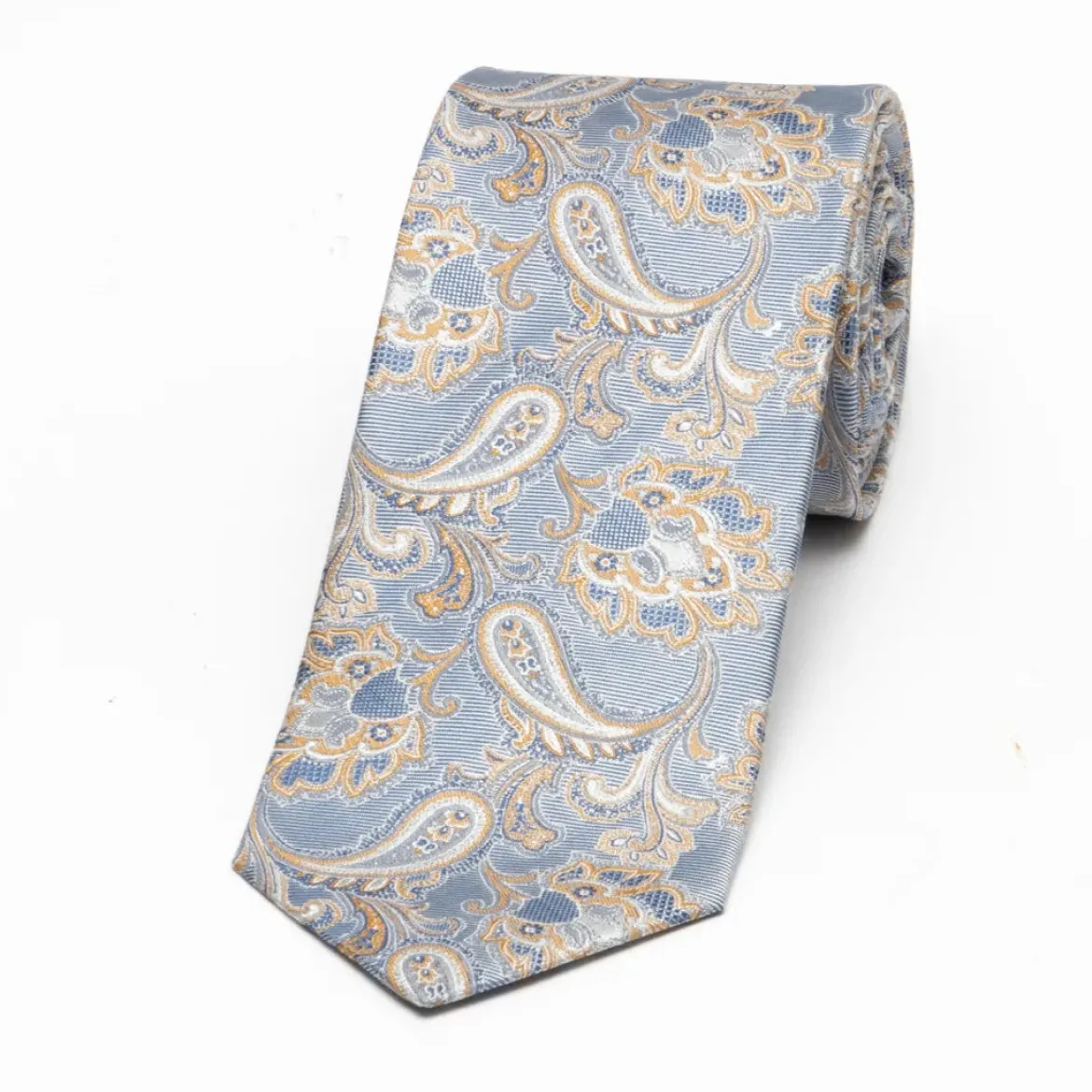 Matex miesten silkkisolmio Paisley, keltainen kuosi