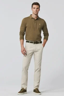 Meyer miesten housut, BONN LINEN COTTON TROUSER Beige