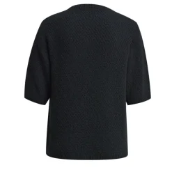 Milano Italy naisten neuletakki, CARDIGAN 1/2 SLEEVE BLACK Musta