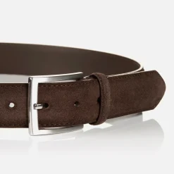 Monti miesten vyö Montreal Suede Belt, tummanruskea
