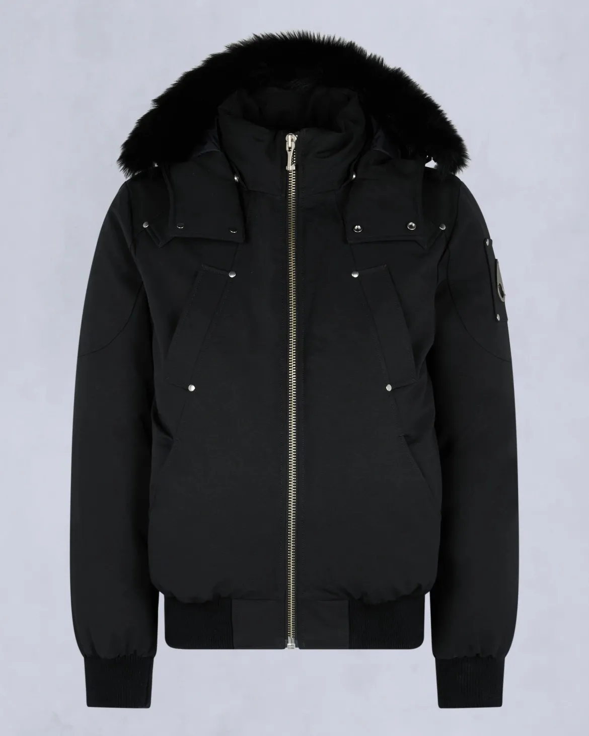 Moose Knuckles miesten toppatakit Original Ballistic Shearling Trim Bomber, musta