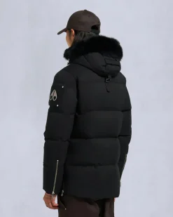 Moose Knuckles miesten untuvatakki Original Shearling Trim 3Q Jacket, musta