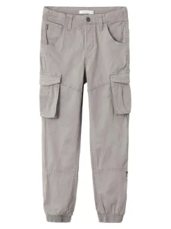 Name It Lasten Housut, Bamgo Reg Twill Harmaa