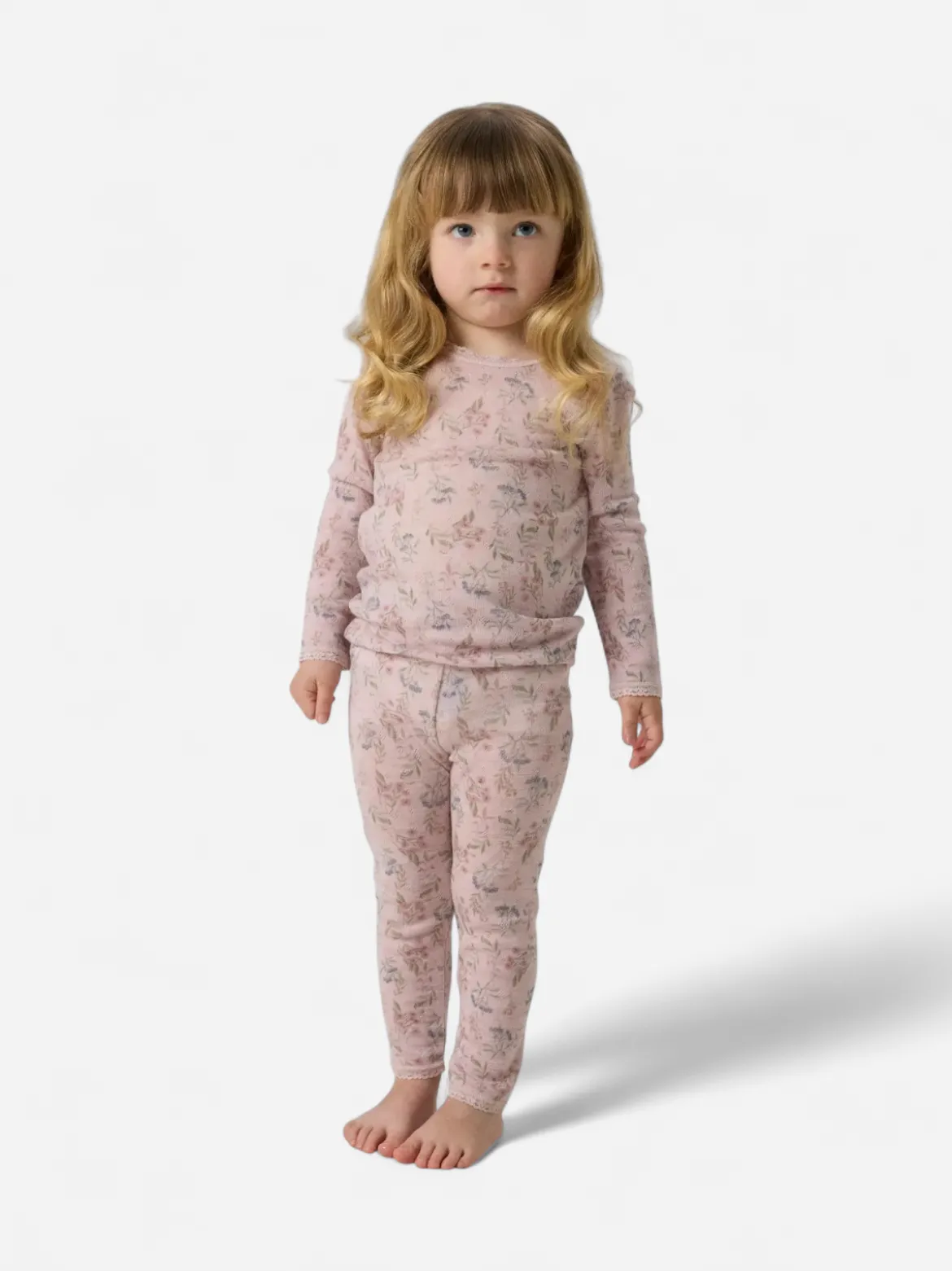 Name It lasten leggingsit Wang Wool Needle, vaaleanpunainen kuosi