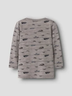 Name It lasten merinovillainen paita Wang Wool Rib Top, kuosillinen beige