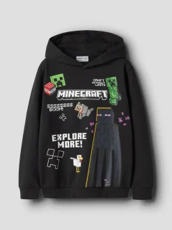 Name It lasten Minecraft-teemainen huppari, musta