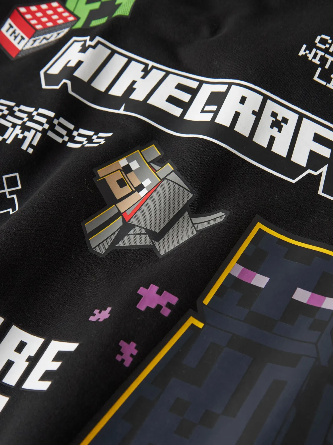 Name It lasten Minecraft-teemainen huppari, musta