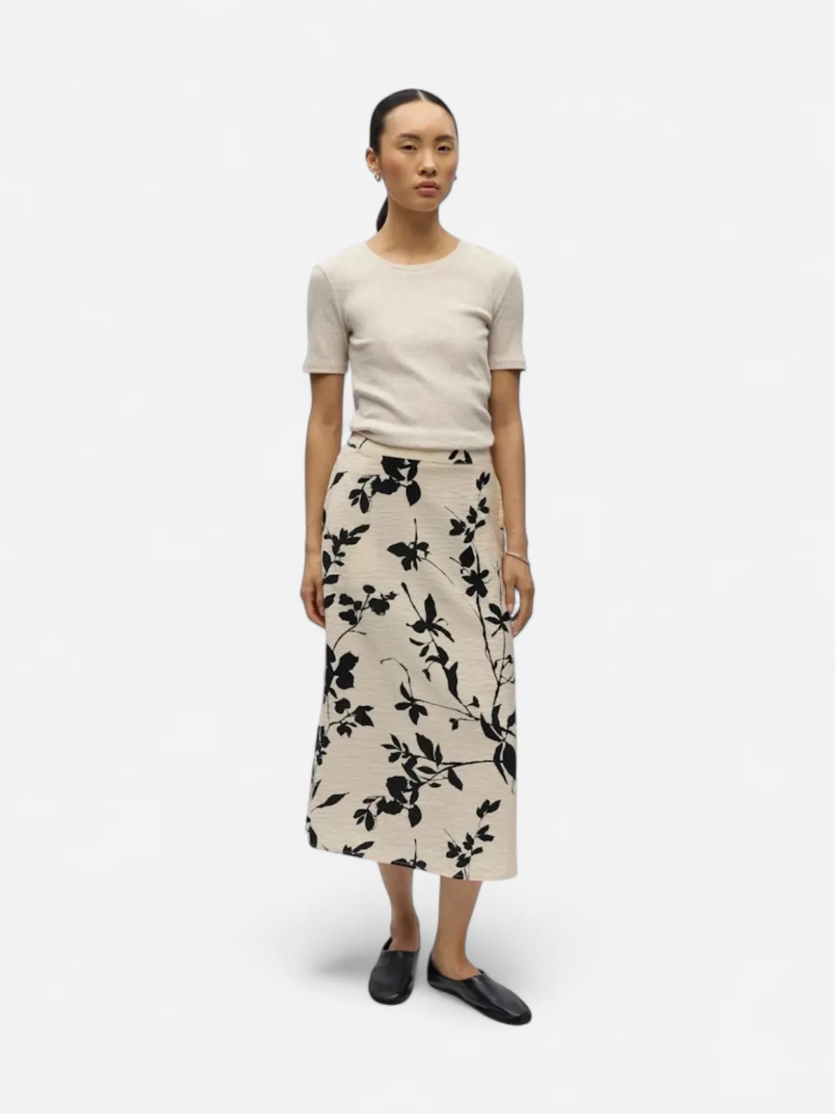 Object hame OBJJACIRA MW Skirt, Sandshell Black simp