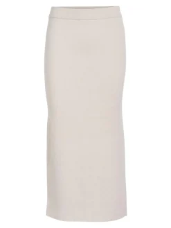 Object naisten hame, OBJREYNARD HW KNIT SKIRT Silver Gray