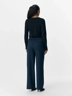 Object naisten housut OBJLisa Wide Pant, Sky Captain