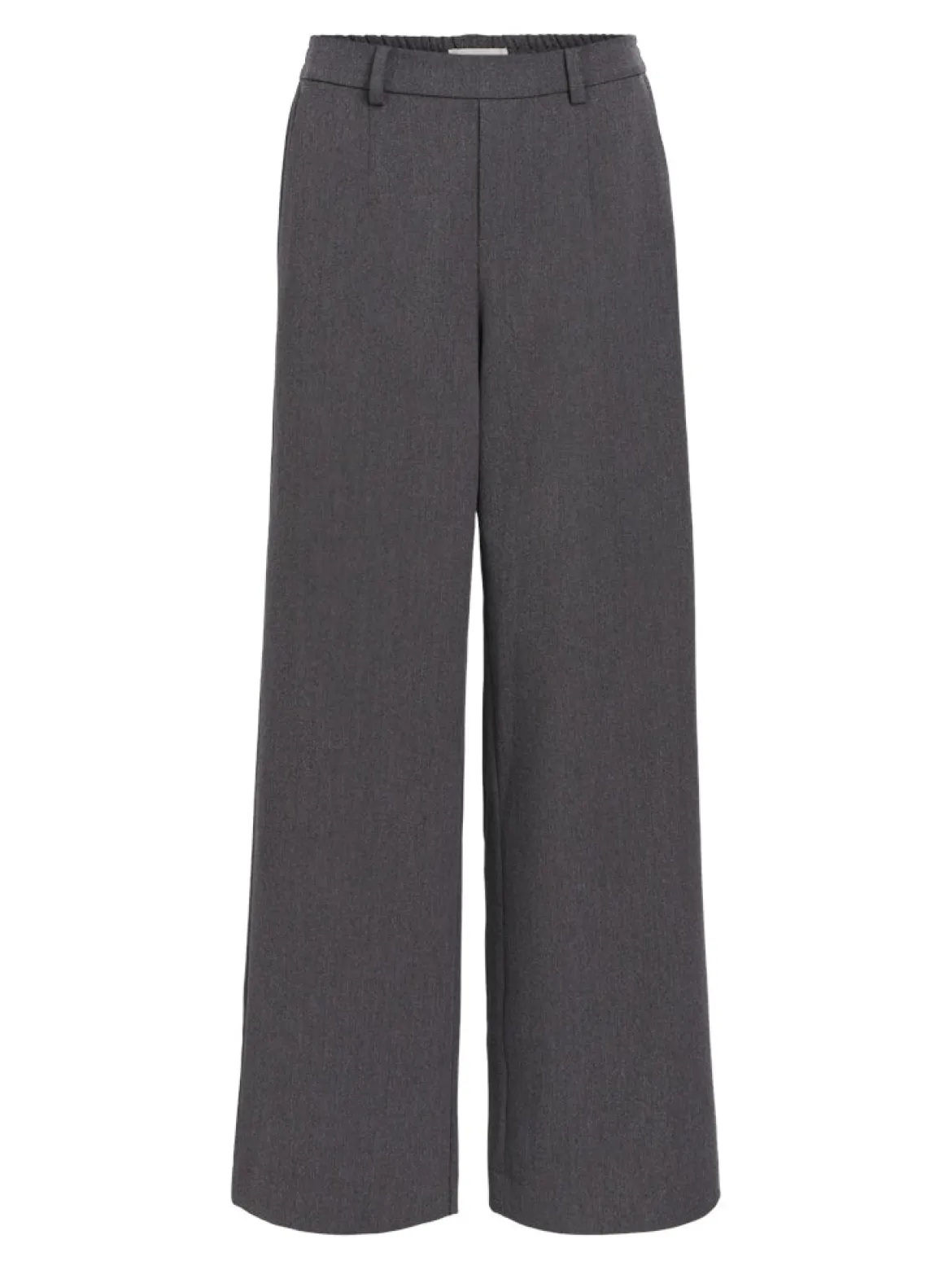 Object naisten housut OBJLisa Wide Pant, Medium Grey Melange