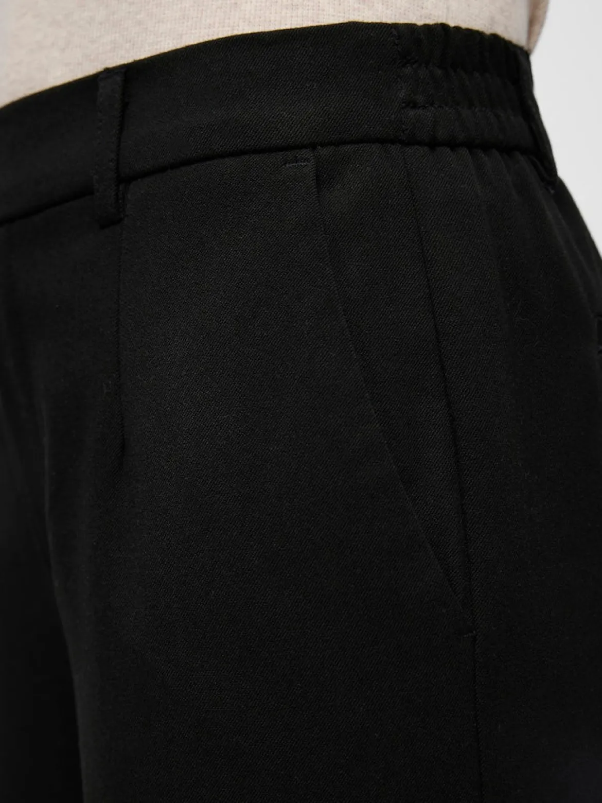 Object naisten housut OBJLisa Cropped Wide Pant Div, Black