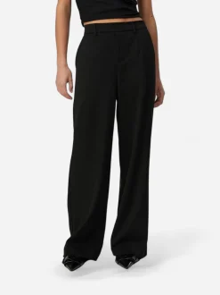 Object naisten housut OBJLisa Wide Pant, musta