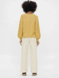 Object naisten housut, OBJMARINA MW TWILL JEANS Valkoinen