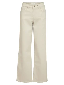 Object naisten housut, OBJMARINA MW TWILL JEANS Valkoinen