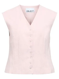 Object naisten liivi OBJMolly S/L RE Waistcoat 144, Pale Lilac