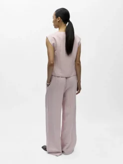 Object naisten liivi OBJMolly S/L RE Waistcoat 144, Pale Lilac