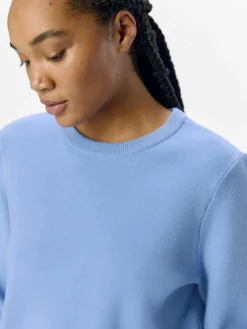 Object naisten neule, OBJREYNARD SQUARE SLEEVE O-NECK Cornflower Blue
