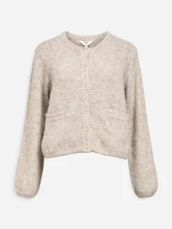 Object naisten neuletakki, OBJSAGGIA RE L/S KNIT CARDIGAN Humus