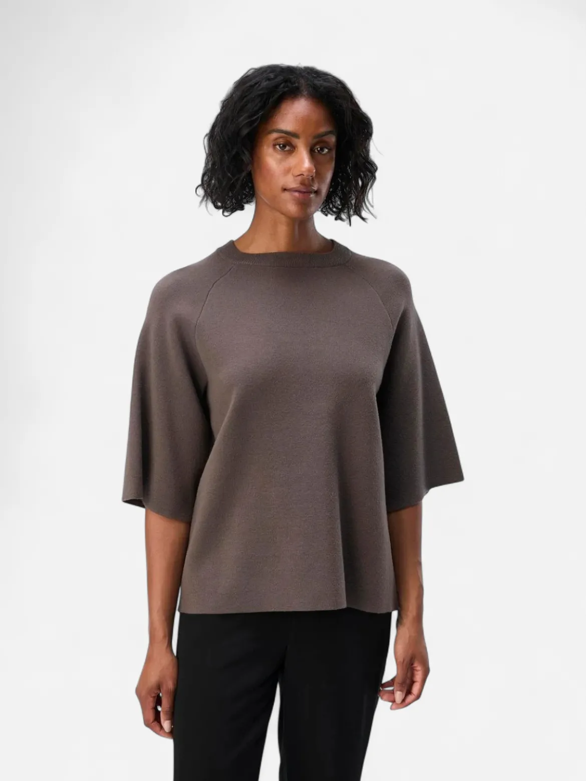 Object naisten pusero, OBJREYNARD 2/4 KNIT PULLOVER Morel