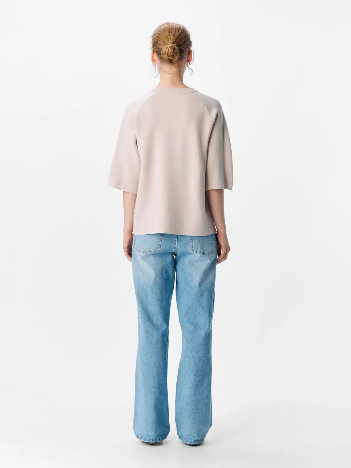 Object naisten pusero, OBJREYNARD 2/4 KNIT PULLOVER Silver Gray