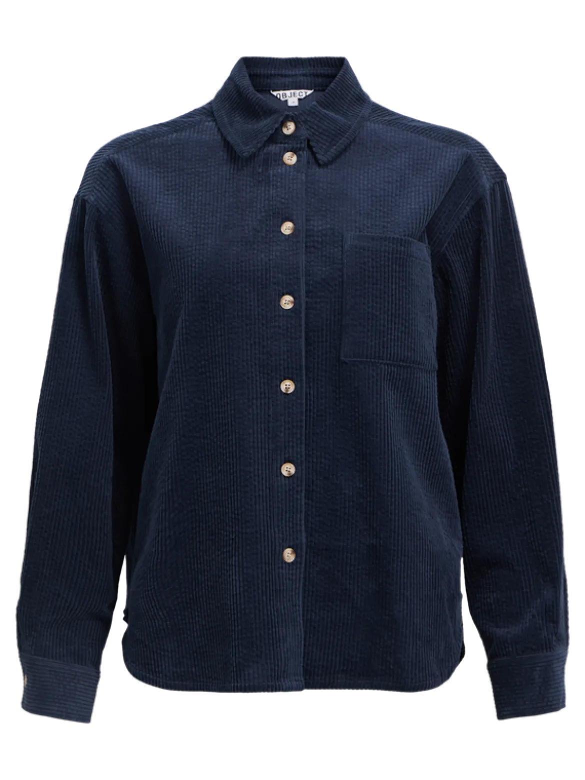 Object naisten samettipaita, OBJGALA L/S LO SHIRT Sky Captain